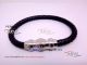 Perfect Replica High Quality Black Leather Mont Blanc Bracelet - Stainless Steel Clasp (4)_th.jpg